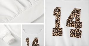 Sudadera Oversize con Hombros Descubiertos Número 14 para Mujer, Manga Larga, Estampado de Leopardo, Estilo Y2K, Moda Urbana 2025 - Product Image 4