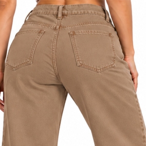 Women’s <b>Flare</b> <b>Jeans</b> With Distressed Details Wide <b>Flare</b> Leg Casual Denim Fashion And Custom Manufacturing <b>Vintage</b> Style Autumn - Product Image 5