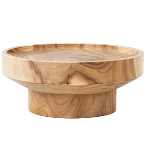 Table basse moderne Odessa en bois de Suar massif, plateau épais, artisanat de qualité supérieure, finition naturelle, luxe, style resort - Product Image 2