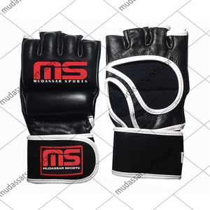 Gants de combat MMA en cuir PVC demi-doigt professionnels pour adultes Gants de boxe pour hommes Gants MMA professionnels pour hommes - Product Image 1