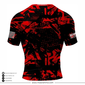 Premium Rashguard Dark <b>Aesthetic</b> Custom Sublimated Short Sleeve Gym Training BJJ MMA Boxing Compression <b>Tops</b> By Mawra MMA - Product Image 6