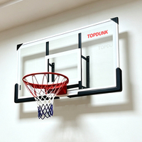 Panneau de basket-ball en verre trempé/PC sur mesure de 72 pouces avec cadre métallique et bordure en aluminium, panneau mural pour panier de basket ANBOO