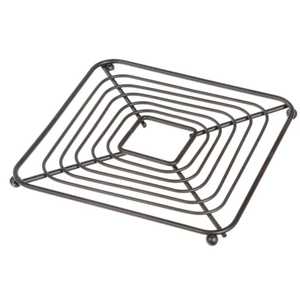 Soporte para ollas de acero inoxidable color oro rosa, con asa geométrica antideslizante, resistente al calor, protector de mesa de cocina, 300 mm de diámetro - Product Image 2