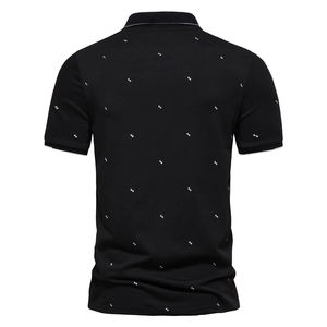 Camisetas de Golf Deportivas de Punto Casual de Manga Corta para Verano, con Logotipo Personalizado, Costuras de Color, Tallas Grandes, para Hombre, de Poliéster/Algodón, de Secado Rápido - Product Image 6