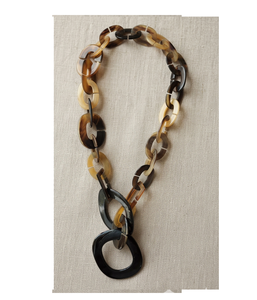 Natural Horn Link <b>Necklace</b> Handmade <b>Statement</b> Chain <b>Necklace</b> for Women Party Daily Wear - Product Image 1