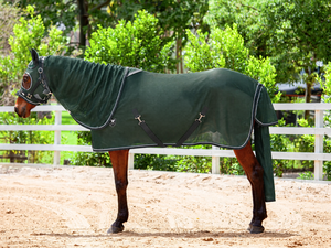 Couverture équestre en maille 2026 pour chevaux, équipement équestre, vente en gros, avec doublure en polaire imperméable et rembourrage en coton, service OEM, Pakistan - Product Image 6