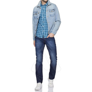 Jean décontracté droit pour homme 100 % coton de haute qualité, taille mi-haute, léger - Vente en gros, meilleur prix, logo et couleurs personnalisés - Product Image 4