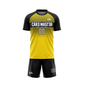 เสื้อฟุตบอลพิมพ์ลายดิจิทัลคุณภาพสูง ระบายอากาศได้ดี ผลิตจากโพลีเอสเตอร์ 100% ขายดี  รับออกแบบโลโก้ของคุณเอง ชุดฟุตบอล - Product Image 1