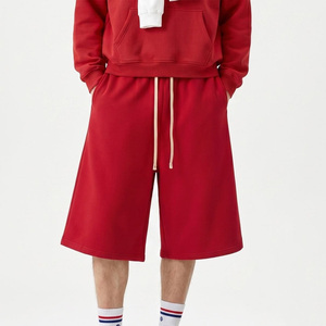 Nouveautés : Short de survêtement en molleton bouclette personnalisé, longueur genou, avec cordon de serrage, coupe ample, respirant, pour homme, faible MOQ, idéal pour l'extérieur - Product Image 1