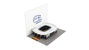 Tarjeta de Felicitación 3D Pop-Up del Waldstadion de Frankfurt, Impresión Digital, Papel con Barnizado Mate - Product Image 4