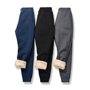 New Fashion Custom Jogging High Quality Light Wash Men's Long Track Pants Autumn Casual Solid Plain Dyed Fleece Lined Mid 100% - Product Image 3