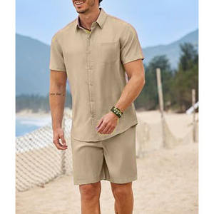 Conjunto Deportivo de Verano para Hombre, Nuevo y Moderno, Versátil, Pantalones Cortos, Traje Deportivo de Dos Piezas con Diseño de Logotipo - Product Image 3