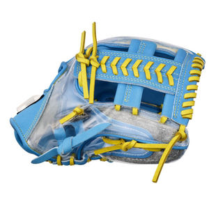 WARPRO INDUSTRY Durable Red Infield Baseball Glove <b>Blue</b> Stitching Full Finger H-Web Design Left-Handed <b>Throw</b> 11.5 Inch Adult - Product Image 2