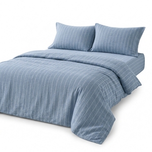 Parures de draps plats en lin, style décontracté, draps en lin tendance pour hôtels, 100% lin - Product Image 6