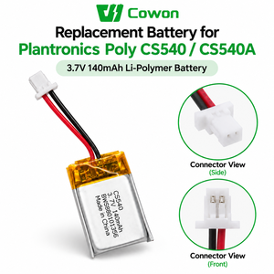 Batterie Li-polymère rechargeable Cowon 3.7V 140mAh 84479-01 86180-01 85Q98AA pour Poly <span class=keywords><strong>CS540</strong></span> CS540A - Product Image 1