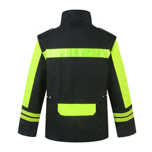 High Visibility <b>Reflective</b> Polyester Work <b>Jacket</b> <b>Men</b> Safety Stripes Hi Vis Workwear - Product Image 6