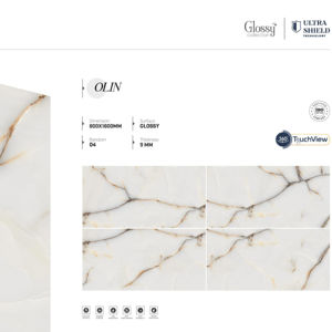 กระเบื้องพอร์ซเลนคุณภาพสูง เงางามหรูหรา ขนาด 800x1600 1200x1800 750x1500 มม. แผ่นใหญ่ สำหรับโครงการระดับพรีเมียม - Product Image 1