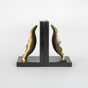 Handmade <b>Leaf</b> Bookend Decorative Holder Stylish <b>Book</b> Organizer for Study Room Office and Living Room Decor - Product Image 1