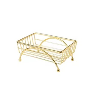 Porte-savon décoratif en fil de cuivre plaqué pour lavabo de salle de bain, idéal pour la maison et l'hôtel, pour une utilisation sur pied et une hygiène optimale - Product Image 4