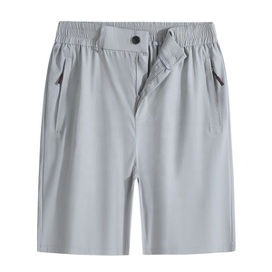 High Quality 92% Nylon 8% Spandex Ice Silk Summer Lightweight Stretchy Belt Loops Zipper Fly <b>Zip</b> <b>Pockets</b> Casual <b>Shorts</b> For Men - Product Image 4