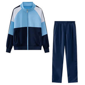 Traje de entrenamiento de poliéster 100% transpirable para hombre, personalizado OEM 2025, con cuello alto y media cremallera, para otoño - Product Image 1