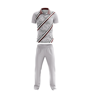 Unisex Short Sleeve Breathable Printed Cricket Uniform for Adults Sports Top & Trouser Set - Product Image 1
