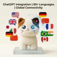 Peluche interactive AI Chat Chaton Calico Compagnon vocal Animal en peluche Boîte cadeau OEM Personnalisé Vente en gros