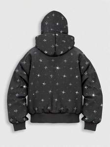 Sweat à capuche zippé en polaire thermique pour homme, style masque, veste streetwear d'hiver, chaud, respirant, épais, production en gros - Product Image 3