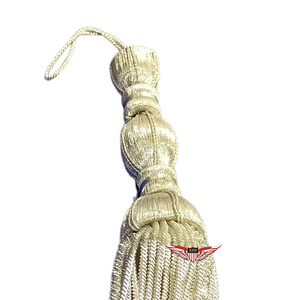 Glandes en fil d'argent Canutillo Gutter 20 cm, argentées, Borla Canutillo Canalón Plata - Product Image 3