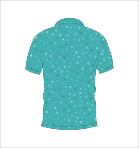 Polo de Hombre Color Verde Azulado con Micro Puntos, Sublimación Personalizada con Estampado Completo, Manga Corta, Transpirable, Ligero, Informal - Product Image 5