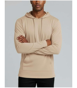 Sweat à capuche homme 2025 personnalisé avec logo, 100 % coton épais, coupe classique, hiver, uni, avec poche, séchage rapide, respirant - Product Image 3
