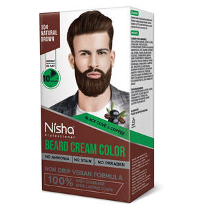 Nisha ผมเคราสีน้ำตาลอ่อนของผู้ชาย120gm ใช้งานรวดเร็ว10นาทีไม่มีรอยเปื้อนปกปิดได้ยาวนาน - Product Image 5