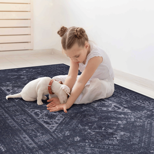 Ensemble de tapis de porte lavables MAVAL noir 2 x 3, tapis d'intérieur noir et gris - Product Image 4