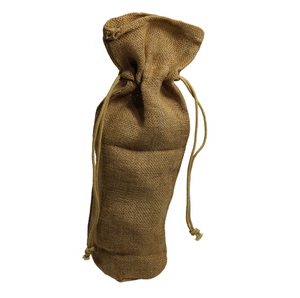 Bouteilles simples en toile de jute naturelle indienne écologique, fourre-tout pour bouteille de vin, sac en jute, bouteille en néoprène imprimée personnalisée, sacs fourre-tout pour vin - Product Image 1