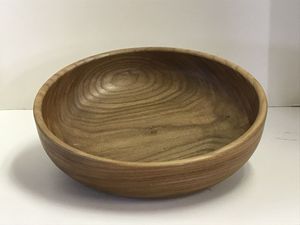 Grand saladier rond en bois naturel poli, écologique - Product Image 6