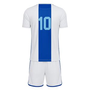 Tenue de football personnalisée OEM par sublimation pour hommes – Ensemble maillot et short de football respirant avec impression nom et numéro, idéal pour les équipes - Product Image 2