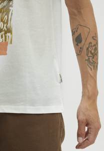 Camiseta Casual Blanca para Hombre, Cuello Redondo, Estilo Urbano, 100% Mezcla de Algodón, Secado Rápido, 220g - Product Image 3