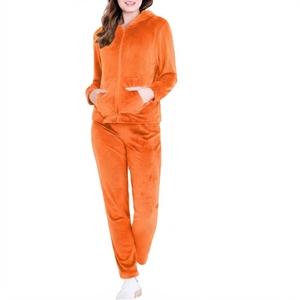 Women's Full <b>Zip</b> <b>Hooded</b> Sweatshirt with Relaxed Fit Pants Casual Two Piece Set - Product Image 6