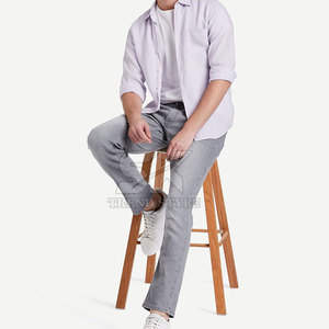 Pantalones Vaqueros de Alta Calidad para Hombre, Color Sólido, Pantalones Vaqueros Más Vendidos para Adultos - Product Image 3