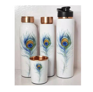 ขวดน้ำทองแดงแท้สำหรับดื่มทุกวัน ช่วยเสริมสร้างการดื่มน้ำเพื่อสุขภาพที่ดีและสุขภาพแบบอายุรเวทดั้งเดิม - Product Image 4