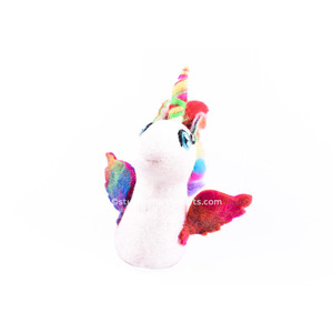 Adorable poupée licorne arc-en-ciel bohème en feutre pour bébé et enfant, décoration murale pour anniversaire - Faite à la main - Product Image 1
