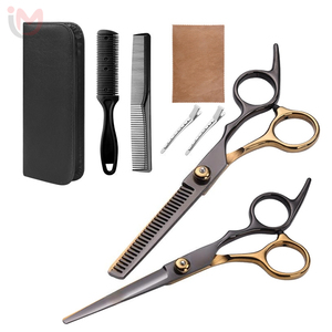 Kit professionnel de ciseaux de coiffure pour usage domestique, tondeuse à cheveux, rasoir, ciseaux de coupe et de dégradage pour barbier - Product Image 2