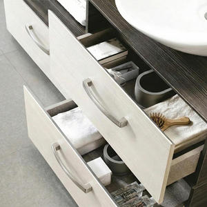Tirador de arco minimalista de aleación de zinc con acabado de níquel satinado para muebles de cocina y baño, disponible para OEM - Product Image 5