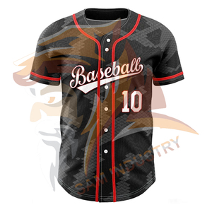 Nueva Llegada de Ropa Deportiva, Jersey de Béisbol Personalizado Hecho con Material 100% Poliéster, Jersey de Béisbol con Impresión por Sublimación en Toda la Superficie - Product Image 6