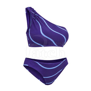 Conjunto de Bikini Moderno de Dos Piezas para Mujer, Traje de Baño con Braguita de Pierna Alta y Top Elegante, Ideal para la Playa, Vacaciones, Piscina, Resort de Verano - Product Image 4