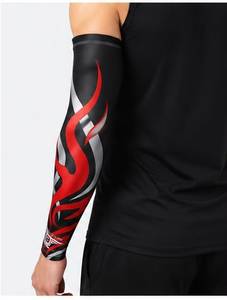 Mangas de Ciclismo para Hombre con Estampado de Dragón Camuflaje Negro, Rojo y Plateado, Protección Anti-UV, Poliéster/Nailon, Ropa Deportiva, Talla Adulto - Product Image 4