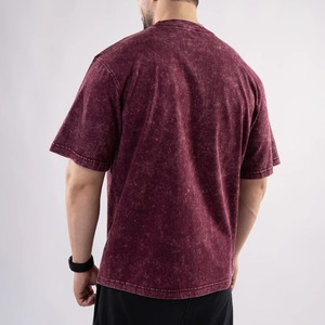 Camiseta Unisex de Algodón 100% de Gran Gramaje, Estilo Vintage, Lavada al Ácido, con Logotipo Personalizado, Tejido de Punto, Casual, Desgastada y Oversize - Product Image 2