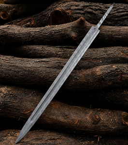 Espada Vikinga de Damasco Hecha a Mano, Hoja de Espiga Completa de 34 Pulgadas para Fabricación, Bricolaje – Hoja de Colección Medieval Vikinga - Product Image 6