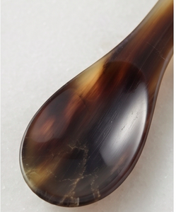 Ensemble de cuillères artisanales à grande tête de corne et petite poignée, polies à la main, pour salade, ustensiles de cuisine, vaisselle de table et hôtellerie - Product Image 2