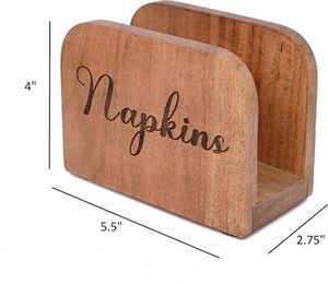 Porte-mouchoirs en bois au design moderne, boîte à serviettes pour table à manger, accessoire de décoration pour salle de bain - Product Image 1